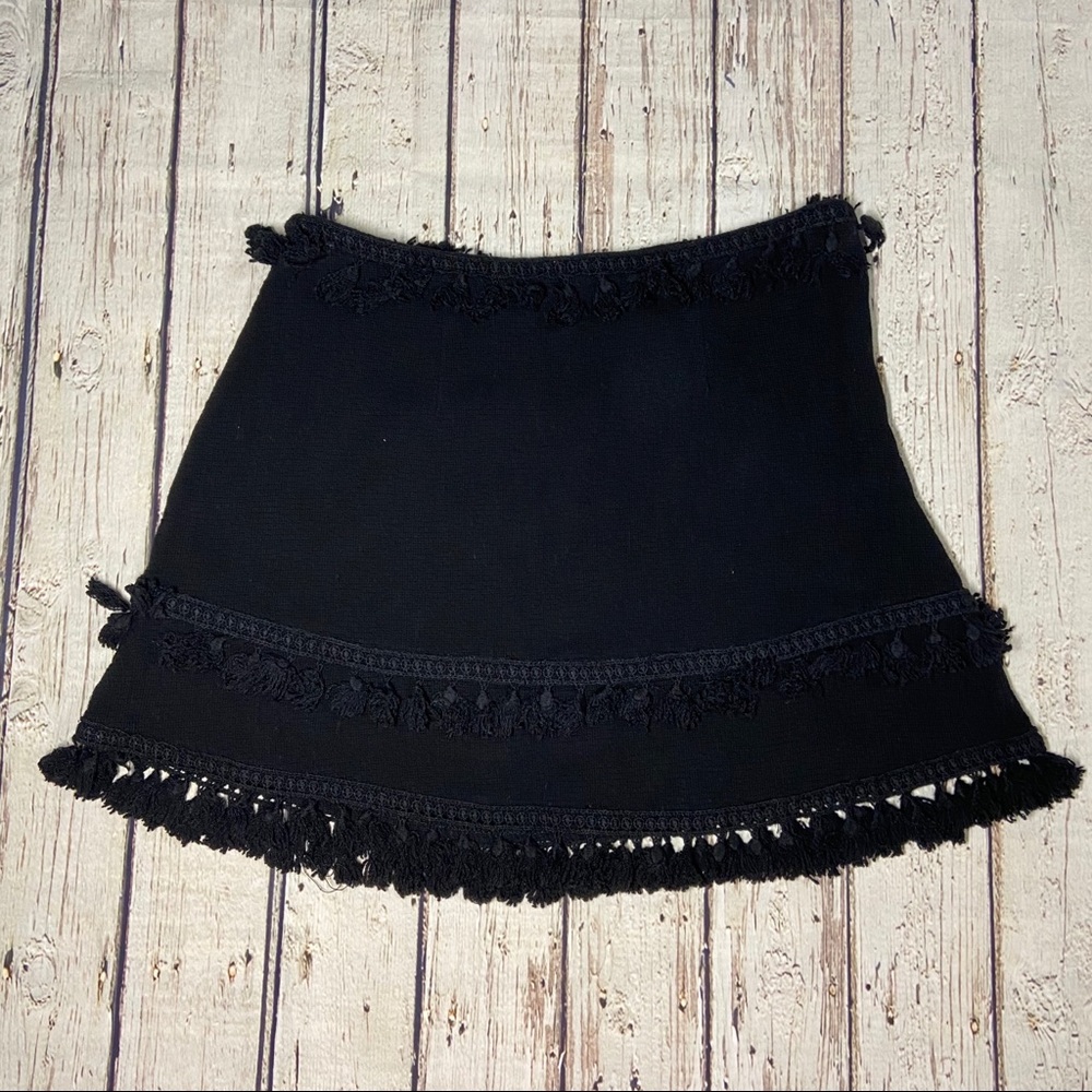 Skylar & Madison black pompom mini skirt size S